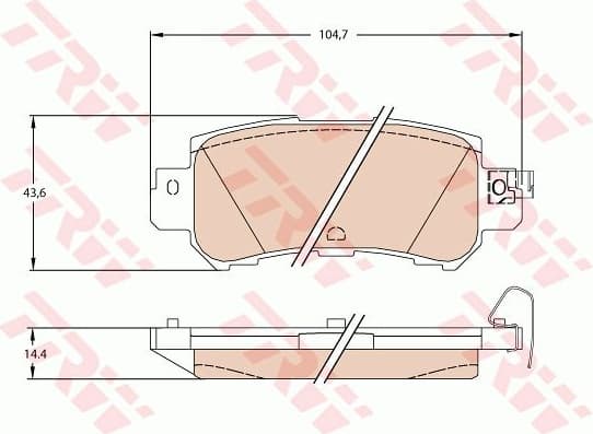 Brake pads rear, Top Quality GDB3539