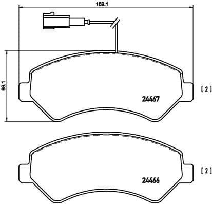 Brake pads front, Top Quality P23136