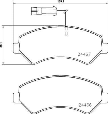 Brake Pad Set, disc brake PRIME LINE P23161