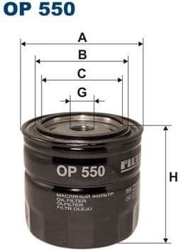 Filter, operating hydraulics OP550