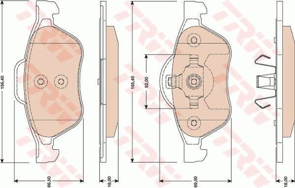 Brake Pad Set, disc brake GDB1787