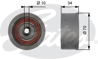 Deflection Pulley/Guide Pulley, timing belt PowerGrip™ T42159