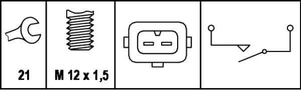 Switch, reverse light 6ZF 007 673-001 - image 2