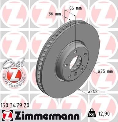 Brake Disc COAT Z 150.3479.20
