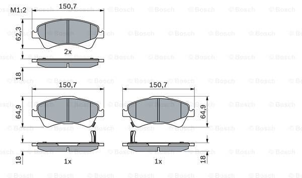 Brake Pad Set, disc brake 0986494187 - image 7