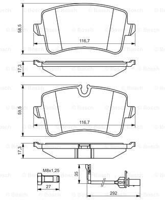 Brake Pad Set, disc brake 0986494446 - image 2
