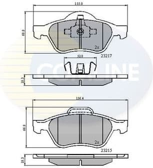 Brake pads front CBP01115