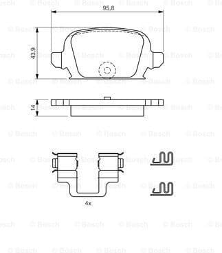 Brake Pad Set, disc brake 0986424528