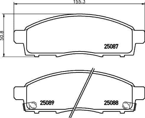 Brake Pad Set, disc brake PRIME LINE P56102