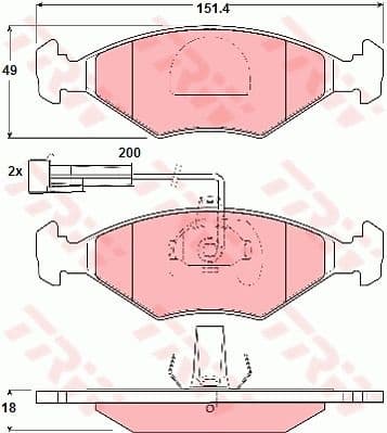 Brake Pad Set, disc brake GDB1340