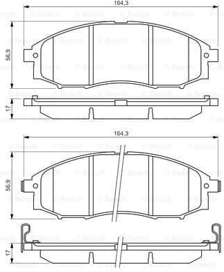 Brake Pad Set, disc brake 0986494152