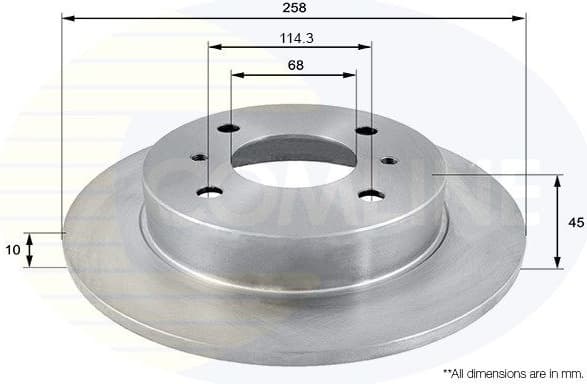 Brake disc, 1pcs REAR ADC0217 - image 2