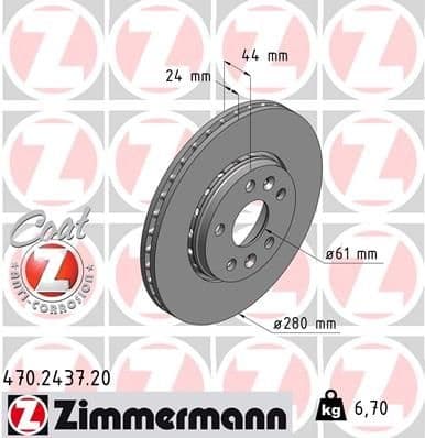 Brake Disc COAT Z 470.2437.20