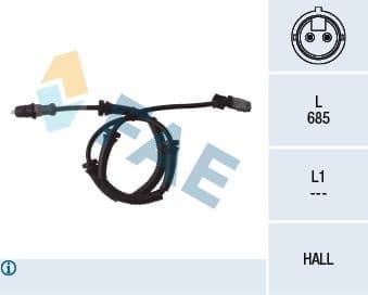 Sensor, wheel speed 78095