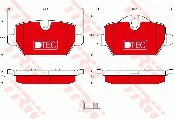 Brake Pad Set, disc brake DTEC COTEC GDB1612DTE