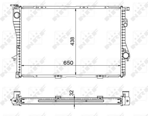 Radiator, engine cooling EASY FIT 53722