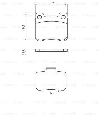 Brake Pad Set, disc brake 0986466874