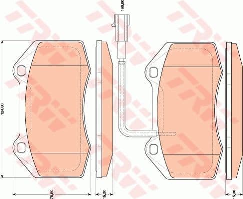 Brake Pad Set, disc brake GDB1812