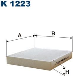 Filter, cabin air K1223