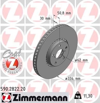 Brake Disc COAT Z 590.2822.20