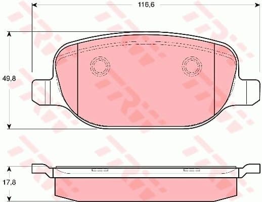 Brake Pad Set, disc brake COTEC GDB1649