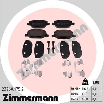 Brake Pad Set, disc brake 23760.175.2