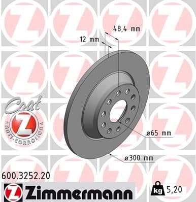 Brake Disc COAT Z 600.3252.20