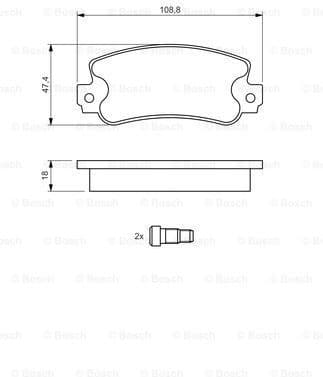 Brake Pad Set, disc brake 0986424098 - image 7