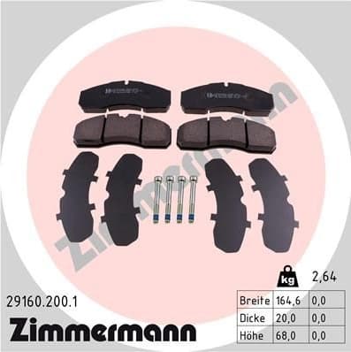 Brake Pad Set, disc brake 29160.200.1