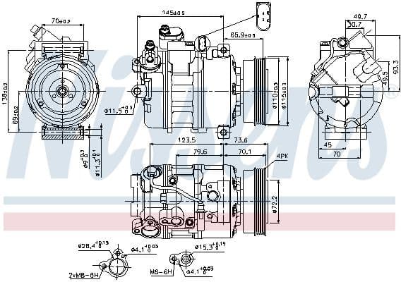Compressor, air conditioning ** FIRST FIT ** 89073