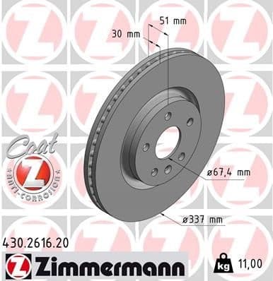 Brake Disc COAT Z 430.2616.20