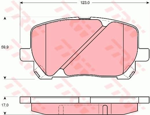 Brake Pad Set, disc brake COTEC GDB3315