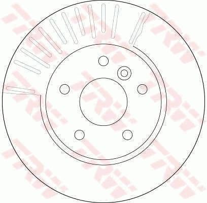 Brake Disc TRW SINGLE DF4194S - image 2
