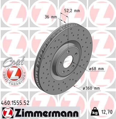 Brake Disc SPORT BRAKE DISC Z 460.1555.52