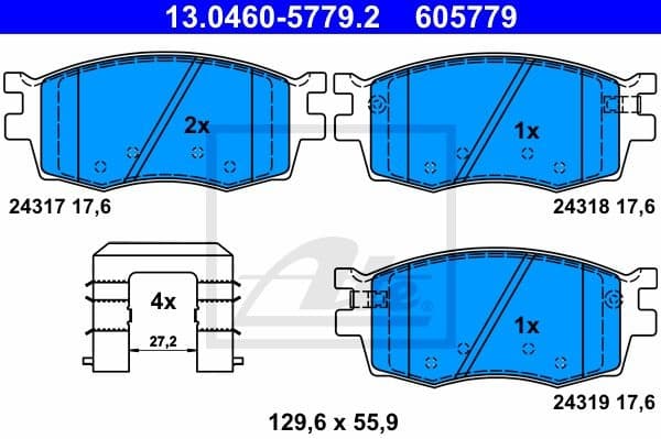 Brake Pad Set, disc brake 13.0460-5779.2