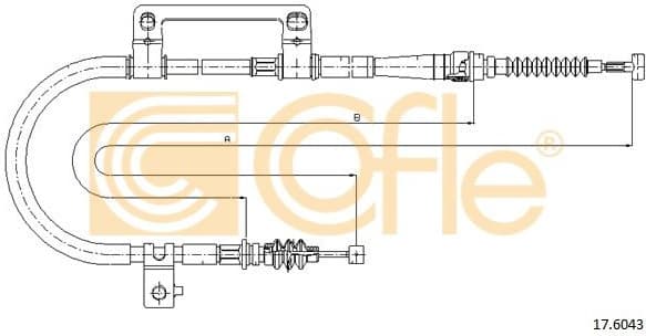 Cable Pull, parking brake 17.6043