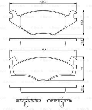 Brake Pad Set, disc brake 0986468871 - image 7