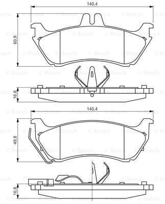 Brake Pad Set, disc brake 0986424708 - image 7