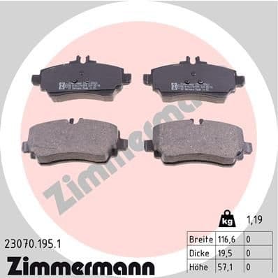 Brake Pad Set, disc brake 23070.195.1