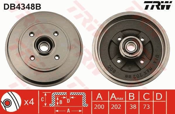 Brake Drum DB4348B
