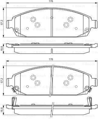 Brake Pad Set, disc brake 0986494370 - image 2