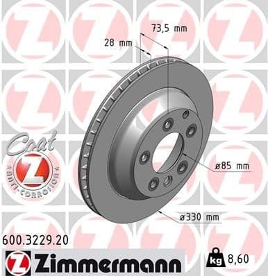 Brake Disc COAT Z 600.3229.20