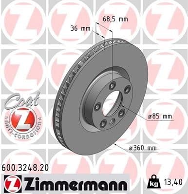 Brake Disc COAT Z 600.3248.20