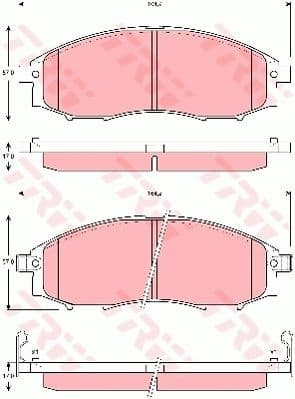Brake Pad Set, disc brake COTEC GDB3340