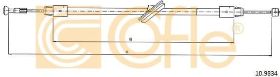 Cable Pull, parking brake 10.9834