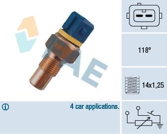 Sensor, coolant temperature 34050