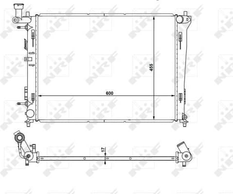 Radiator, engine cooling EASY FIT 53931