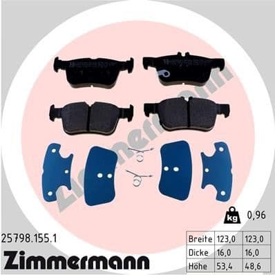 Brake Pad Set, disc brake 25798.155.1