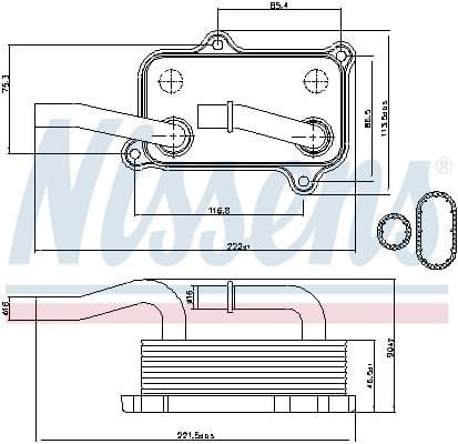 Oil Cooler, engine oil ** FIRST FIT ** 90599