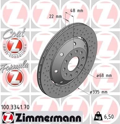 Brake Disc FORMULA Z BRAKE DISC 100.3341.70